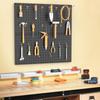 Set of 2 Rusts Resistant Metal Pegboard Wall Panels With Pre Drilled Holes For Wall Mounted Tool Accessories Organizers