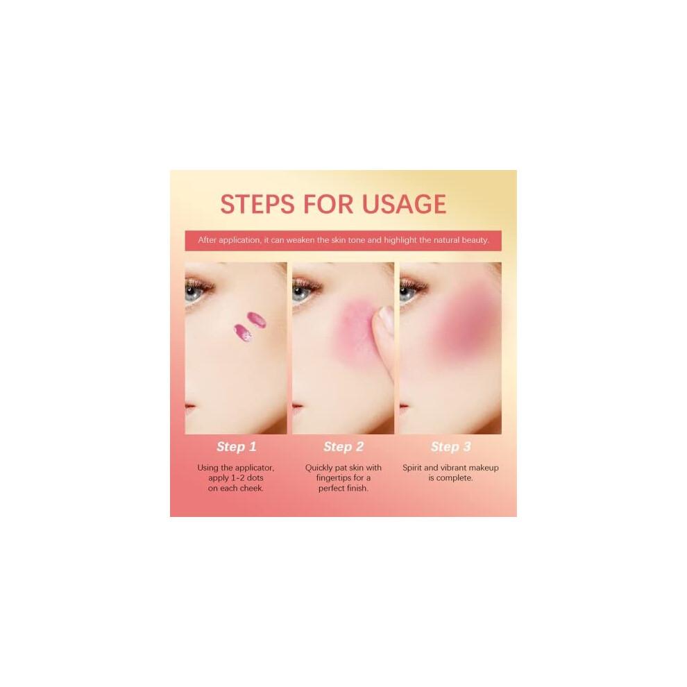 Flüssiges Rouge - Cremiges Rouge - Wasserdicht Leicht Natürliches Aussehen Glatt Natürliches Aussehen Taufrisches Finish Hauttönendes Rouge Make-up - 7,5 ml
