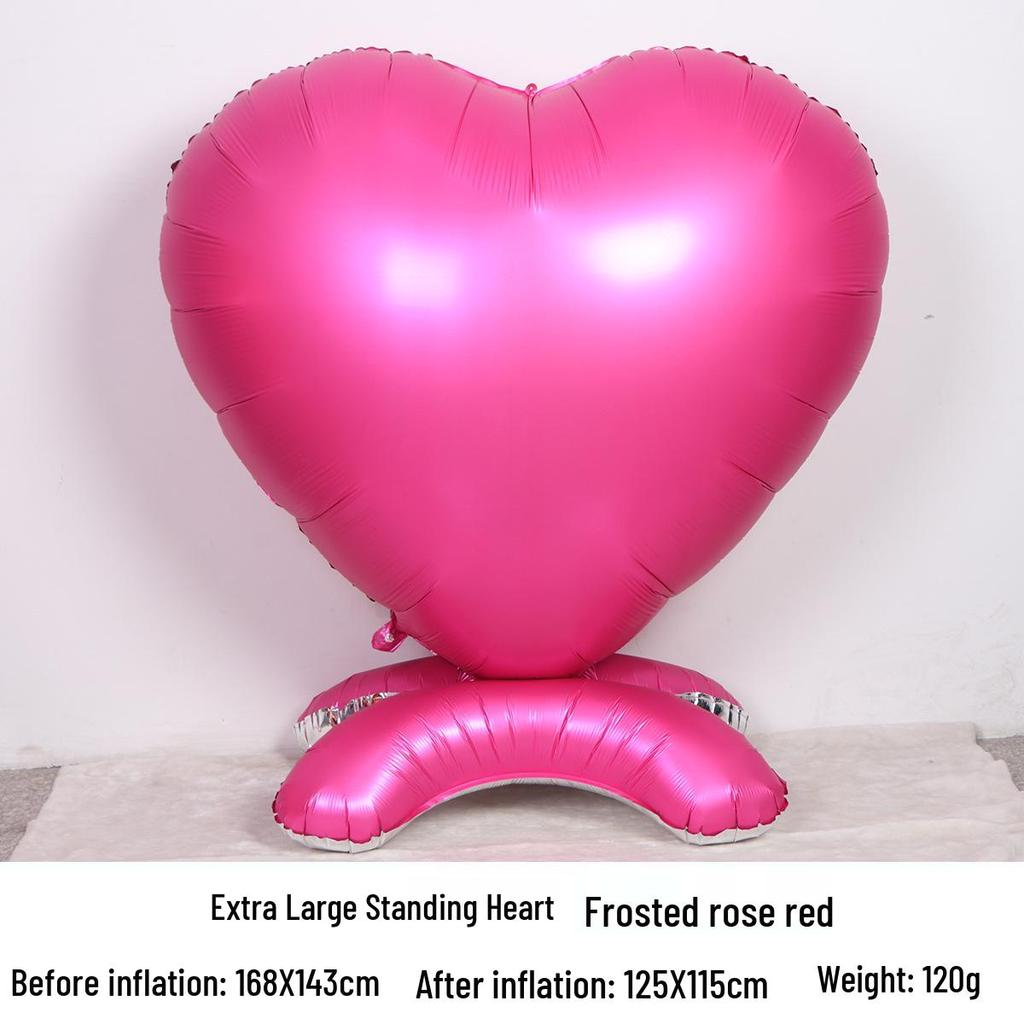 Extra Large Heart Balloon with Auspicious Dragon and Phoenix Foil Design for Housewarming Celebrations