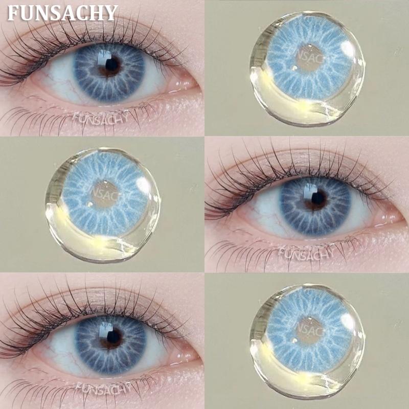 FUNSACHY Brown Korean Lenses Colored Contact Lenses For Eyes Fashion Lens Beautiful Pupil Yearly Use Natural Gray Eye Contacts