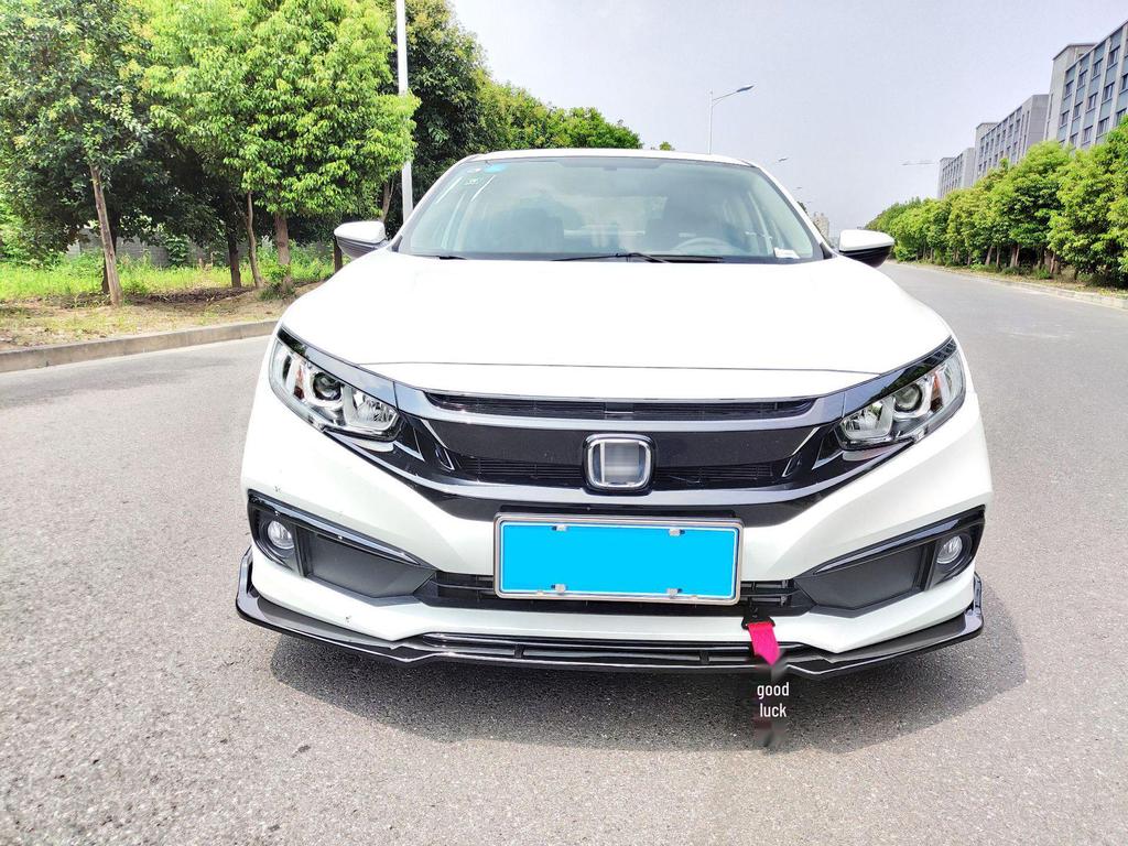 Civic 16th-20th Gen Front Lip Splitter & Rear Spoiler Kit with Double/Single-Layer Side Skirts