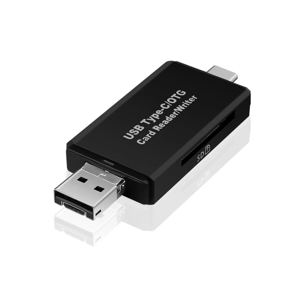 

SD TF Card Reader 3 in 1 USB Type C Micro USB 3 In 1 OTG Card Reader SD TF Memory Card Reader OTG Flash Drive Card Reader Adapter