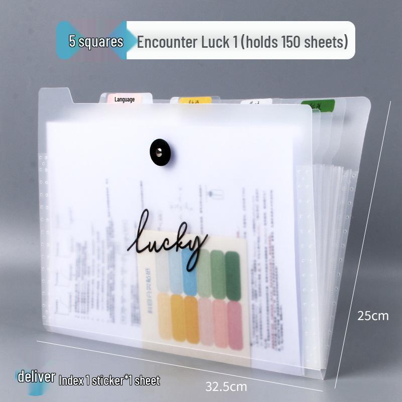 

A4 School Accordion Bag - Large Capacity Multi-Layer Test Paper Storage & Book Classification Folder
