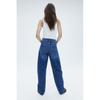 H M Regular Waist Super Barrel Jeans Blue