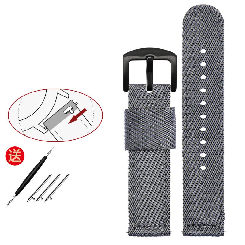 Senior nylon λουράκι ρολογιού 18mm 20mm 22mm 24mm λουράκι ρολογιού γρήγορης αποδέσμευσης αδιάβροχο λουράκι βραχιολιών χειρός