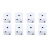 8pcs 6 Sided Dice Set Educational Square Corner Dice Standard Game Dice Interactive Board Games Dice for Home Classroom