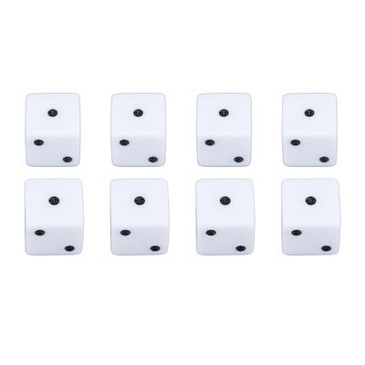 8pcs 6 Sided Dice Set Educational Square Corner Dice Standard Game Dice Interactive Board Games Dice for Home Classroom