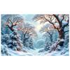 180x110cm Winter Wonderland Backdrop Snow Forest Christmas Holiday Party Decorations Banner Fairy Scenery Photography Background