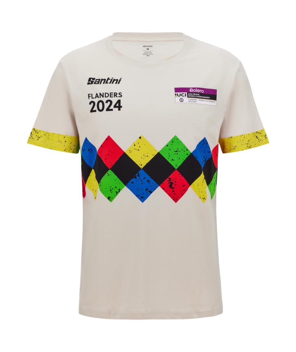 

Santini UCI Gravel World Championship T-Shirt Flanders 2024 Gray Short Sleeve T-Shirt