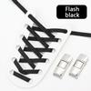Rainbow Elastic Shoelaces Sneakers Press Lock Shoe Laces Without Ties Kids Adult Flats No Tie Laces Glitter Shoes Accessories