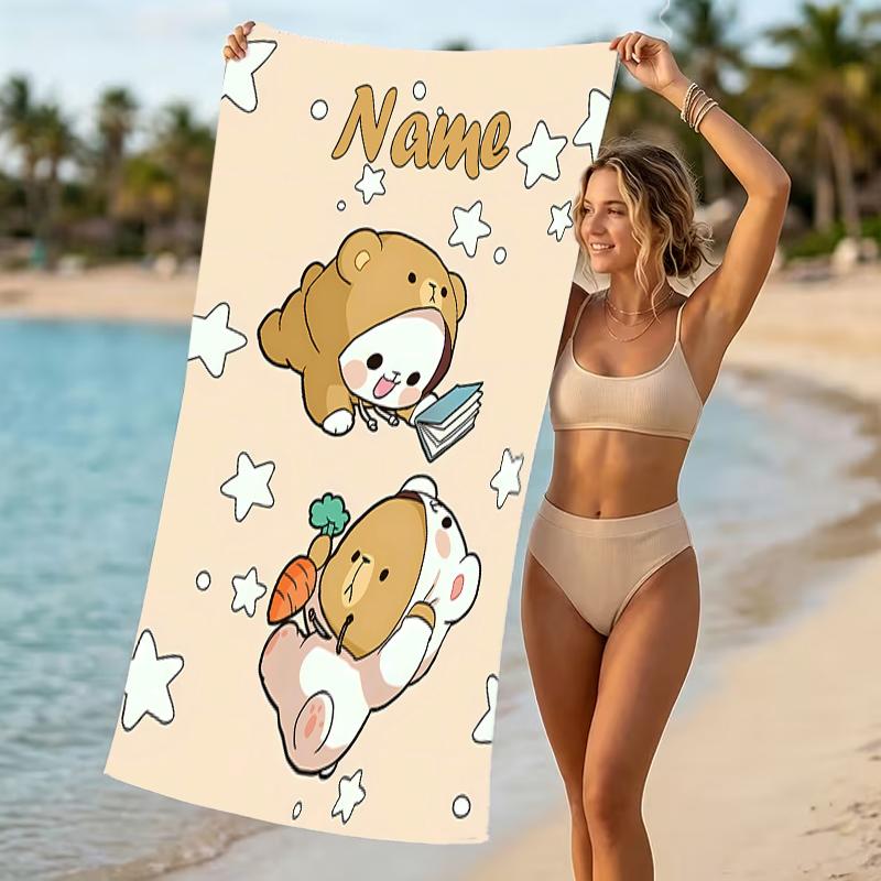 Personalisierbare Strandtücher im Bubu Dudu Design. Geeignet für den Strand, Yoga, Sport;ideal als Strandzubehör