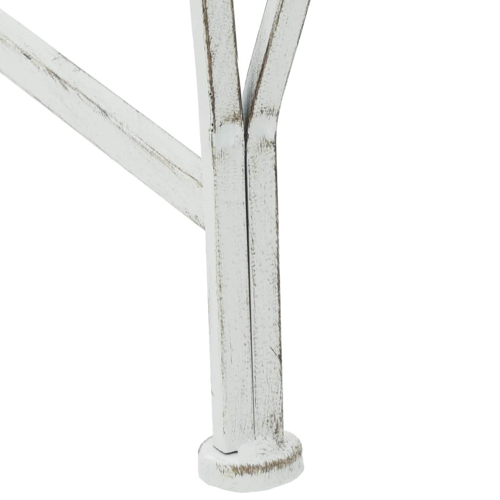 Tree Bench 4 Seater 160 x 80 x 89 cm Steel Antique White