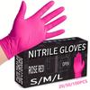 100-1 Disposable Nitrile Gloves -Waterproof, Durable, Lightweight, Suitable for Home Cleaning, Hair Dye Applications - Multifunctional Cleaning Gloves