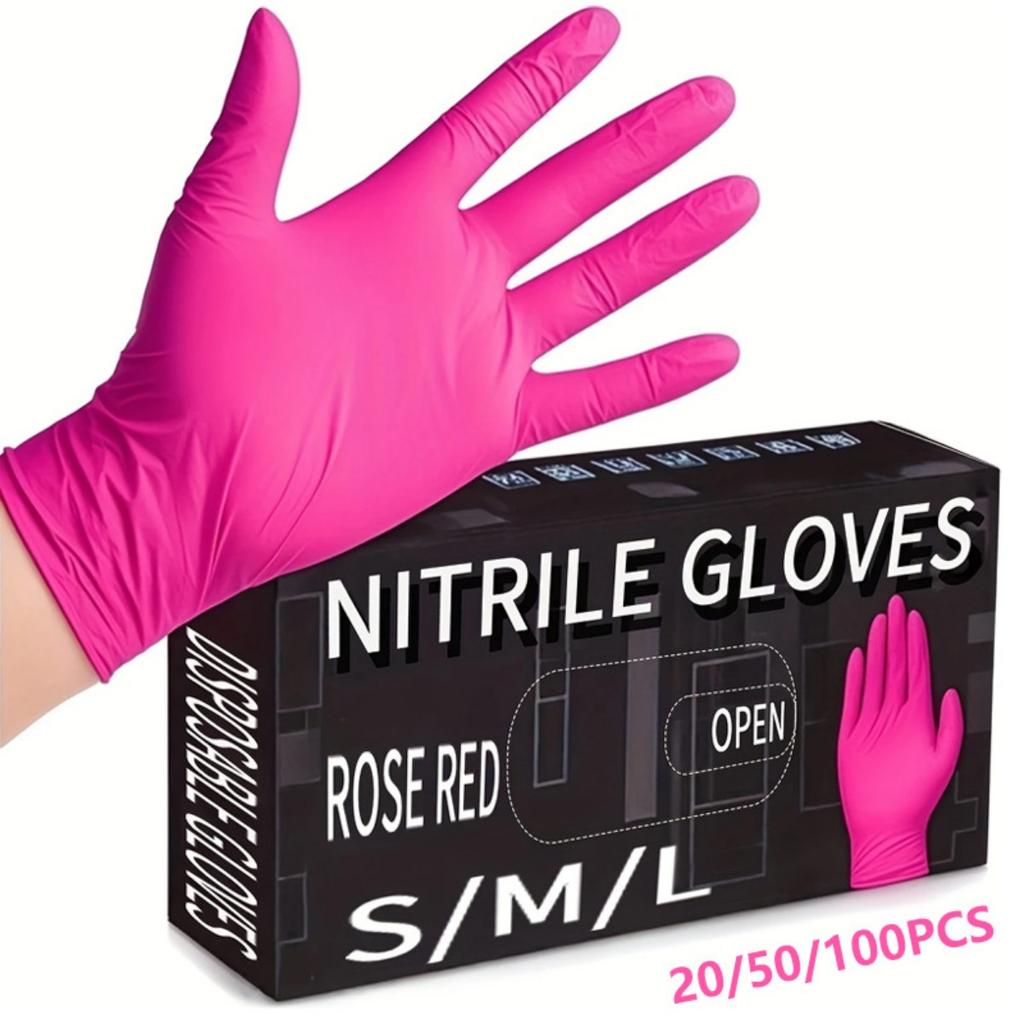100-1 Disposable Nitrile Gloves -Waterproof, Durable, Lightweight, Suitable for Home Cleaning, Hair Dye Applications - Multifunctional Cleaning Gloves