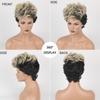 African Women Short Curly Wig Daily Use Natural Looking Synthetic Fiber Pixie Cut Wig