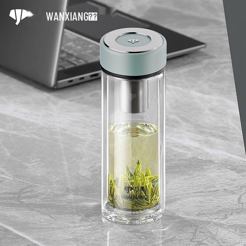 Double-Layer Borosilicate Glass Tea Infuser Bottle