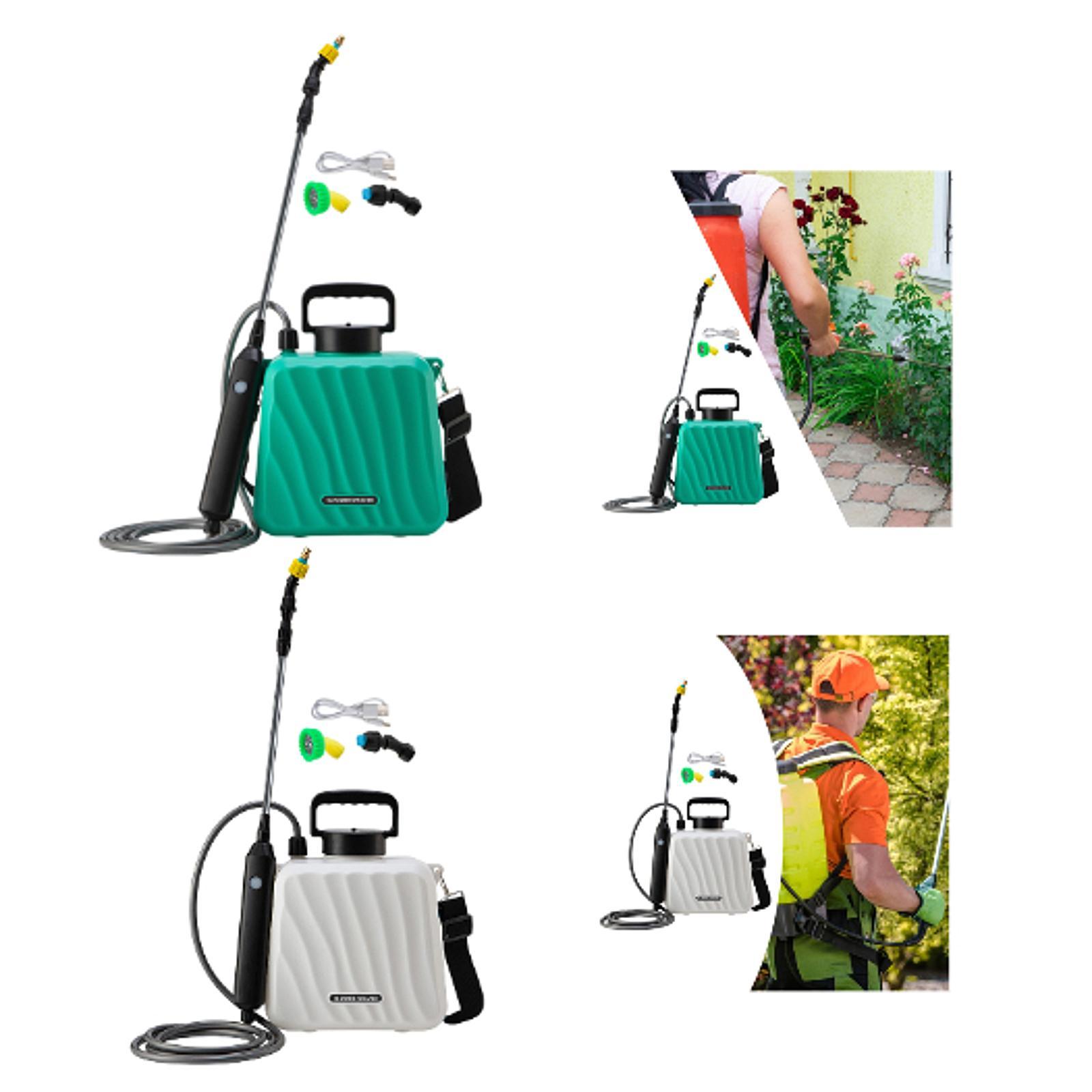 Lawn Electric Backpack Sprayer Rechargeable for Home Yard Sprinkler Outdoor bianco