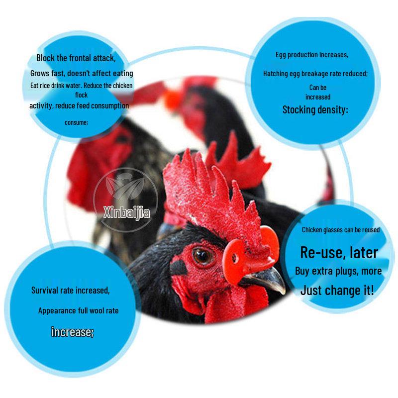 Large-Size Anti-Pecking Chicken Glasses - Free-Range Eye Mask To Prevent Rooster Fighting & Pecks