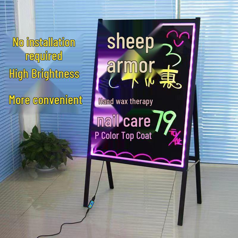 Luminous Market Stall Fluorescent Advertising Blackboard
