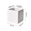 MOJY Minimalist White Square Ceramic Planter