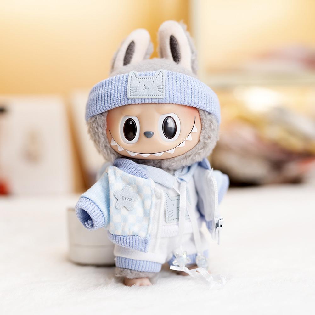 For 17cm Labubu Doll Clothes Fashion Sports Clothes Doll Clothes Hoodies Dolls Accessories Cute Decoration Little Cloths