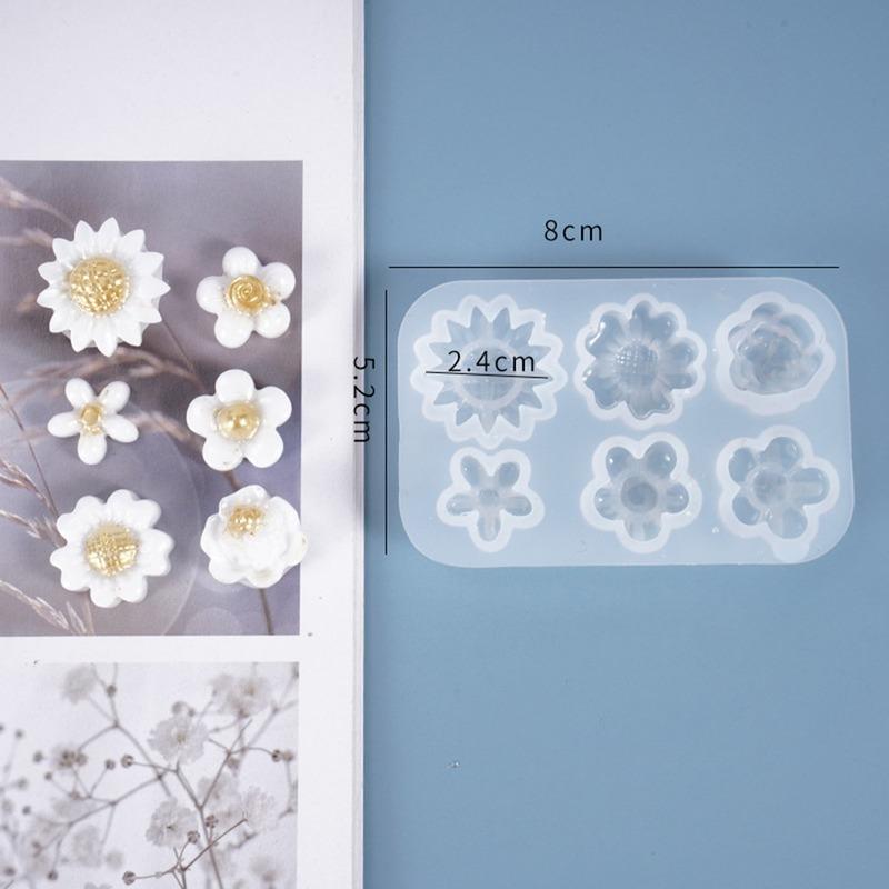 DIY Kristall Epoxy Form Kleine Blumen Dekoration Ganze Bord Multi-Spezifikation Daisy Silikon Form