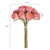 12PCS/bunch Multicolor Rose Artificial Flowers Silk Petals Green Stem Faux Rose Flower Scene Landscaping Bridal Bouquet
