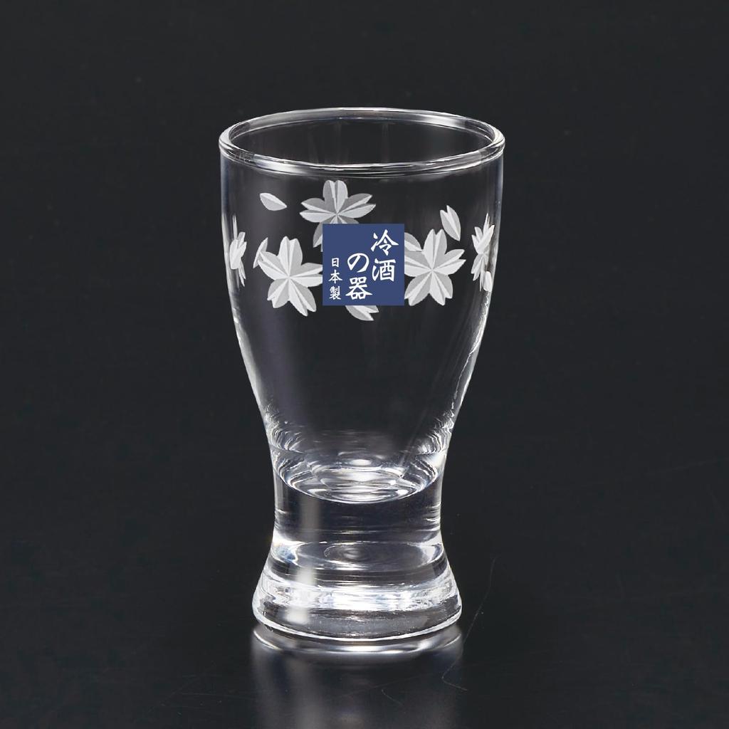 Toyo Sasaki Glass Sake Glasses, Sakura Pattern, 75ml Capacity, Set of 6, Made In Japan, Dishwasher Safe, 09453-J444
