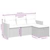 4 Piece Outdoor Sofa Set with Cushions Black Poly Rattan