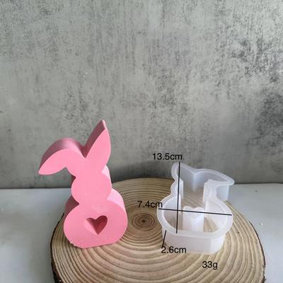 Love Rabbit Plaster Decoration Mold Flexible Easter Decorations Rabbit Silicone Mold Multiple Shapes For Home Decor DIY Crafts