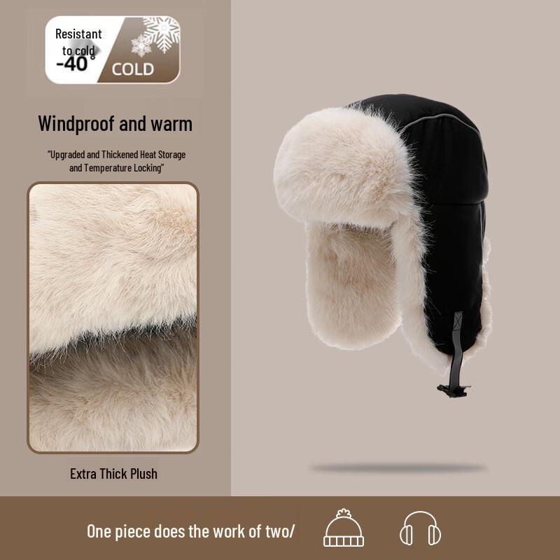 

Men s Winter Fleece-Lined Lei Feng Hat with Earflaps