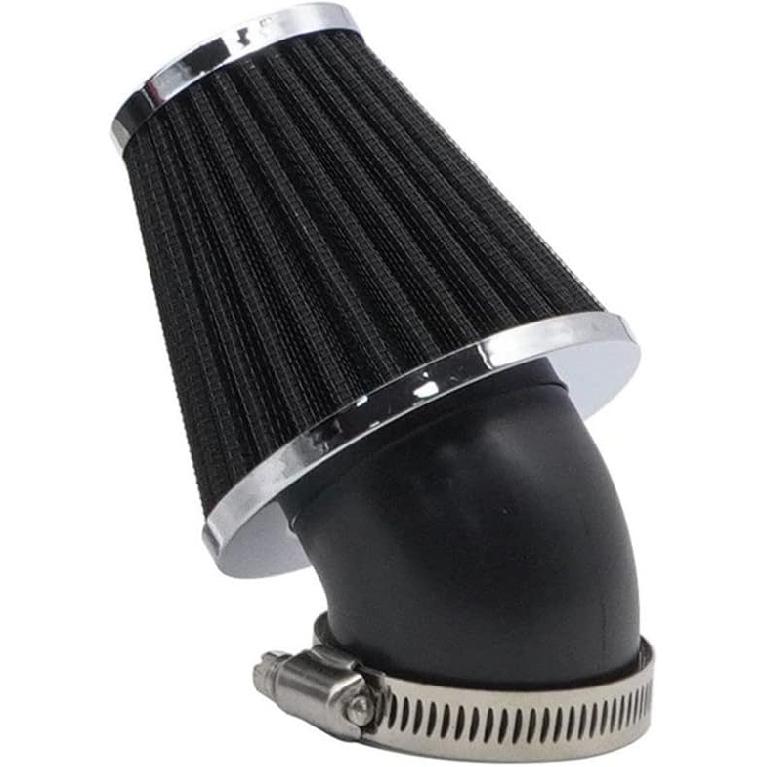 High Performance 48mm Motorcycle Air Filter, Dirt Bike Air Filter Compatible with HONDA YAMAHA SUZUKI ATV SSR TTR Dirt Bike, Inlet ID 48mm-Black