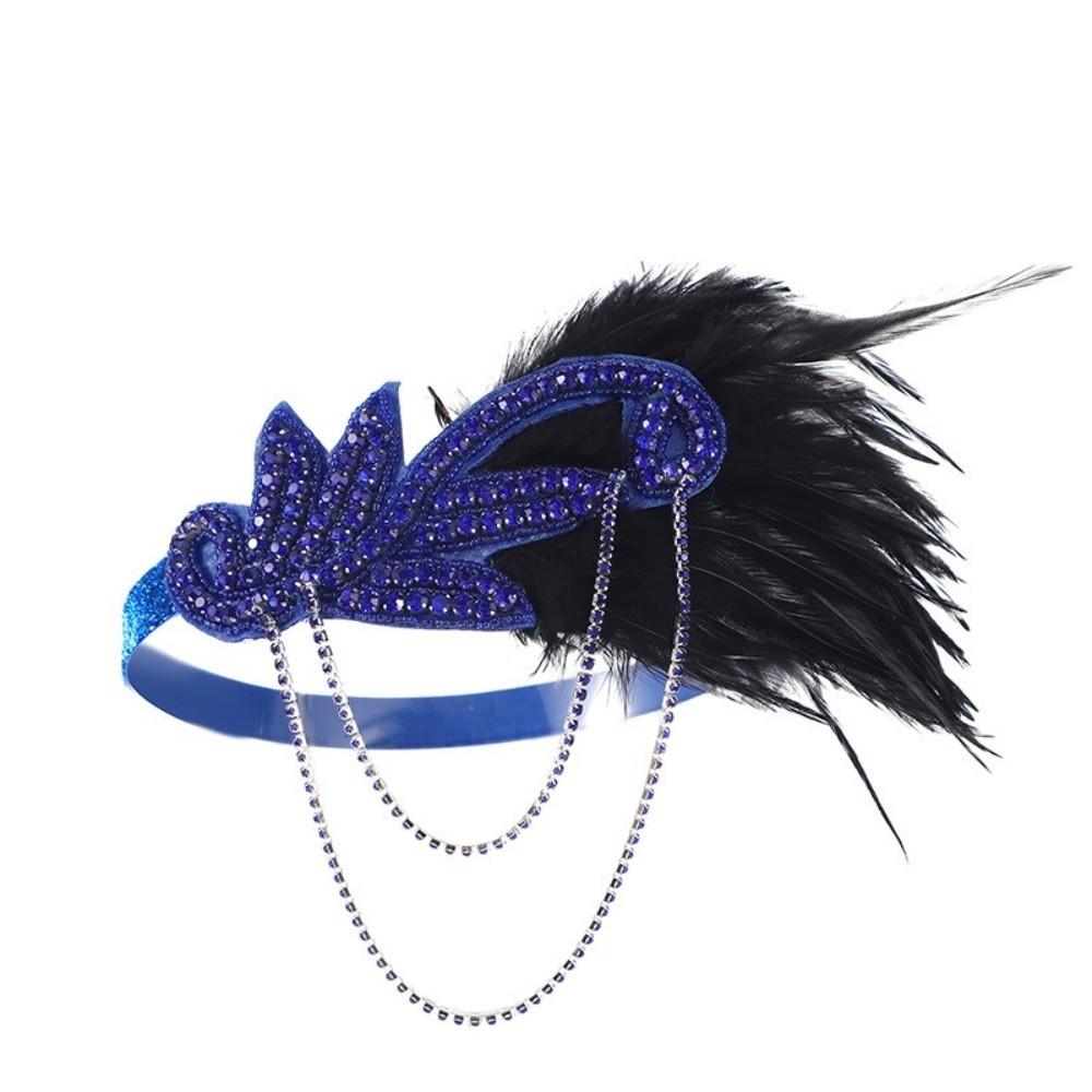 Sequin Feather Headband Feather Hair Band Vintage Hair Accessories