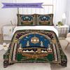 Muslim Pattern Bedding Uilt Set Uilt Cover Pillowcase Home Decoration Birthday Gift (1 * Duvet Cover + 2 * Pillowcase  Without Core)133