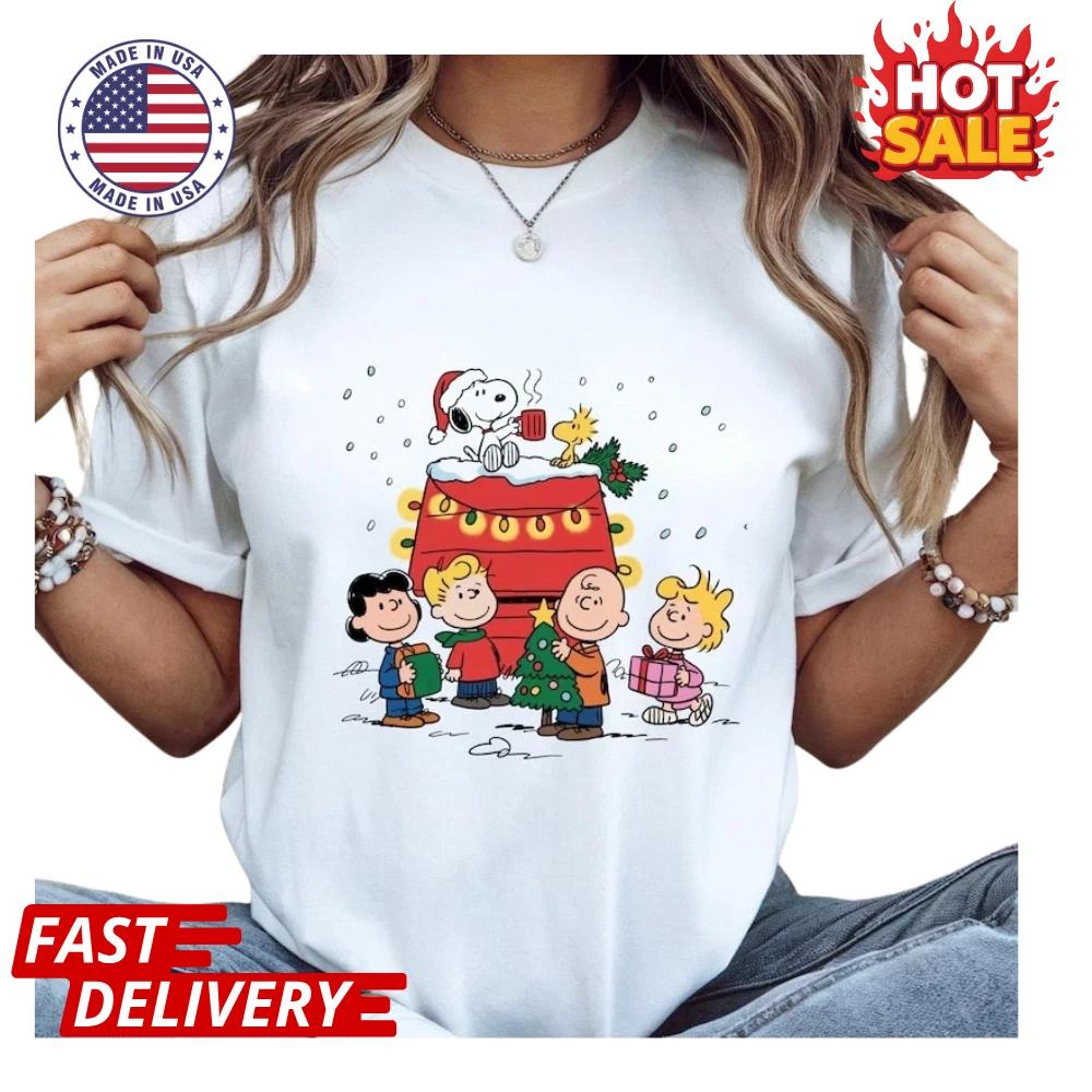 SALE Christmas Peanut Cute Snoopy Holiday Charlie Brown Christmas T shirt Unisex 3XL