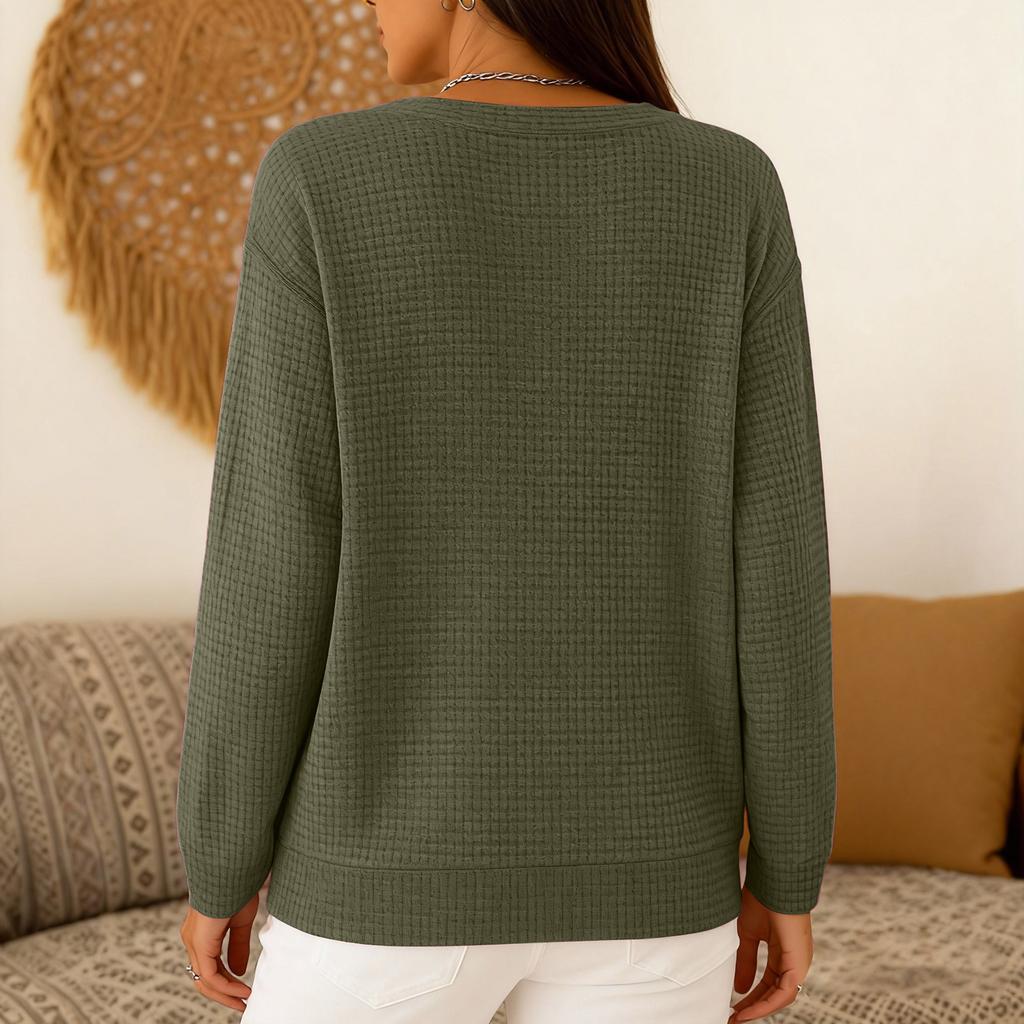 Women's Casual Loose,fitting Fashion Plaid Long,sleeved Cardigan Button,down Knit Top