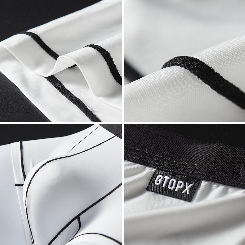 GTOPX Men's Single-Layer U-Convex Ice Silk Semi-Transparent Boxer Briefs