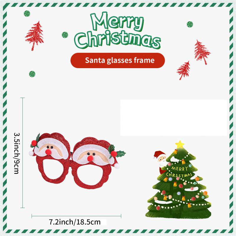 Christmas Decorations,Christmas Glasses for Children,Christmas Ornaments 2024,Santa Claus,Snowman Antlers Glasses Frames