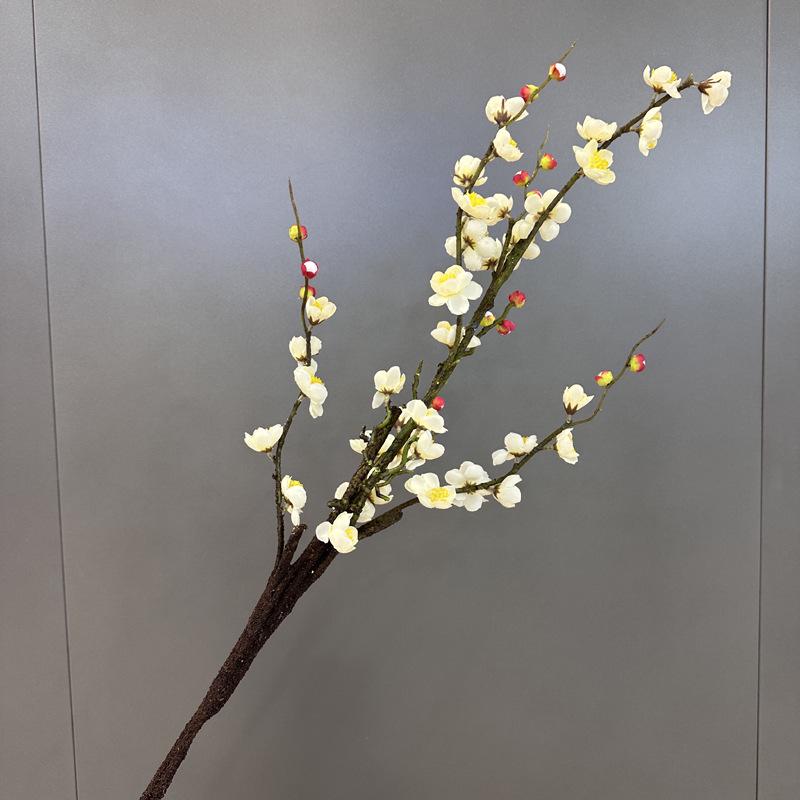 Plum Blossom Branch with Thick Stem - Chinese Style Winter Sweet for Living Room Decor and Landscaping
