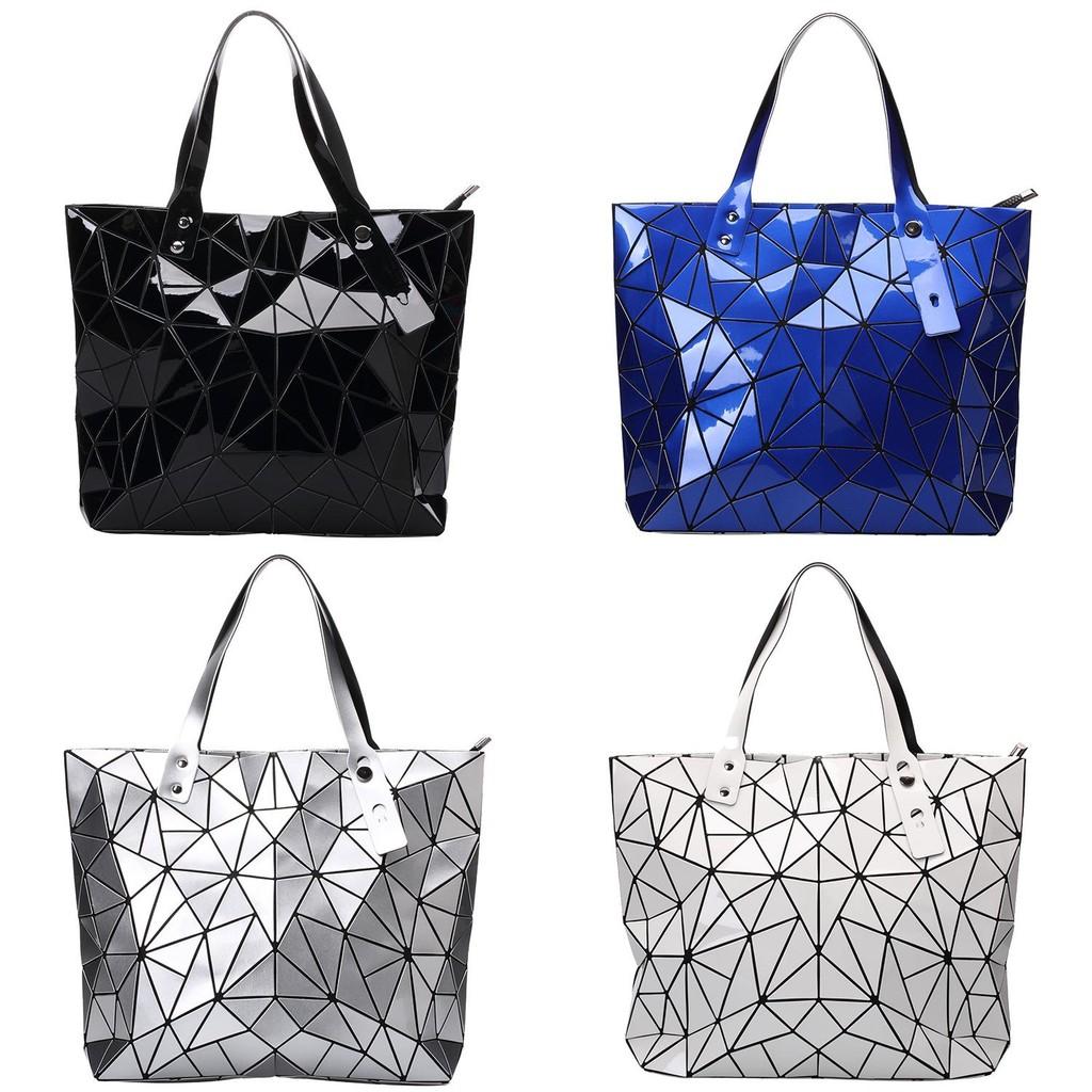 Fashionable Solid Color Geometric Pattern Large Capacity Casual Tote Bag For Women