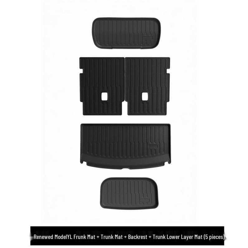 Tesla Model Y/6-Seater TPE Floor Mats: Full Coverage Interior Modification.