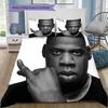 American rapper Pattern Bedding Quilt Set Quilt Cover Pillowcase Home Decoration Birthday Gift (1 * duvet cover + 2 * pillowcase, without core)