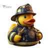 Figurine Canard Pompier Meuble Doux Créatif pour la Maison, Ornement de Bureau en Résine Durable, Ornement de Tableau de Bord de Voiture Statue Jaune pour Décoration de Bureau