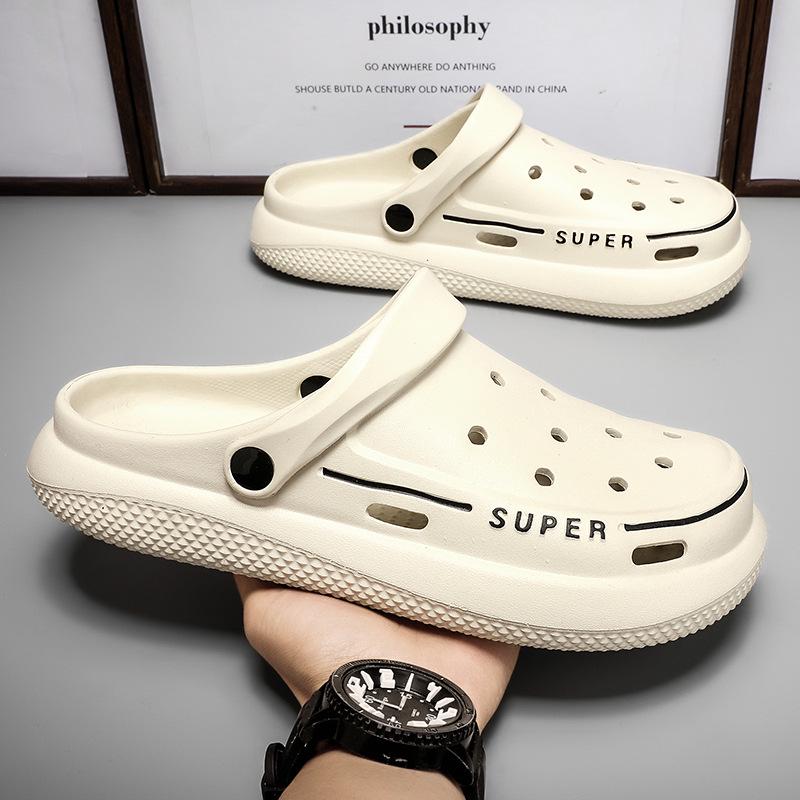 Men's Summer Slip-Resistant Closed-Toe Garden Sandals with Soft Sole