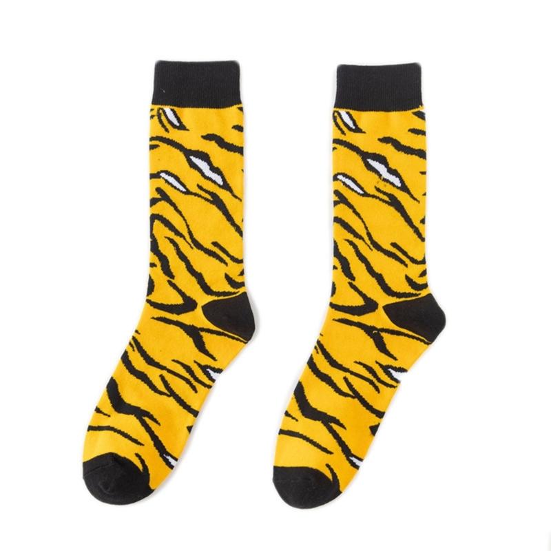 Men's Funny Skull Crew Socks Cartoon Alien Design Cotton Casual Socks Halloween Sock for Hip Hop Parties