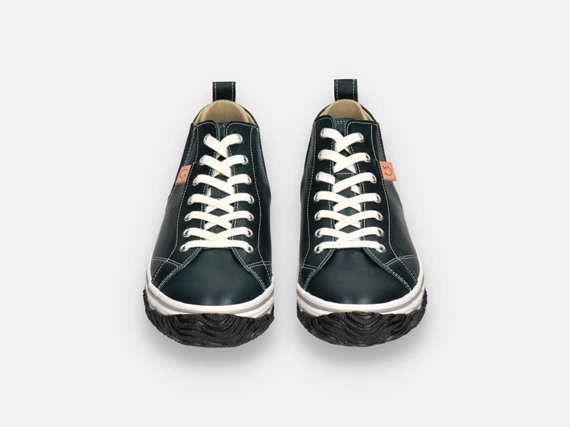 Spingle Handmade Kangaroo Leather Sneakers Spm-442 Dark Blue