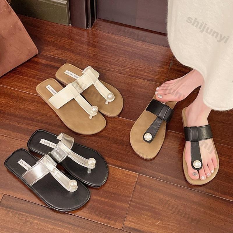 Fashion 2025 New Women's Flat Sandals Summer Outdoor Exposed Toe Flip Flops Comfortable Fashion Casual Shoes Roman Women Slippers