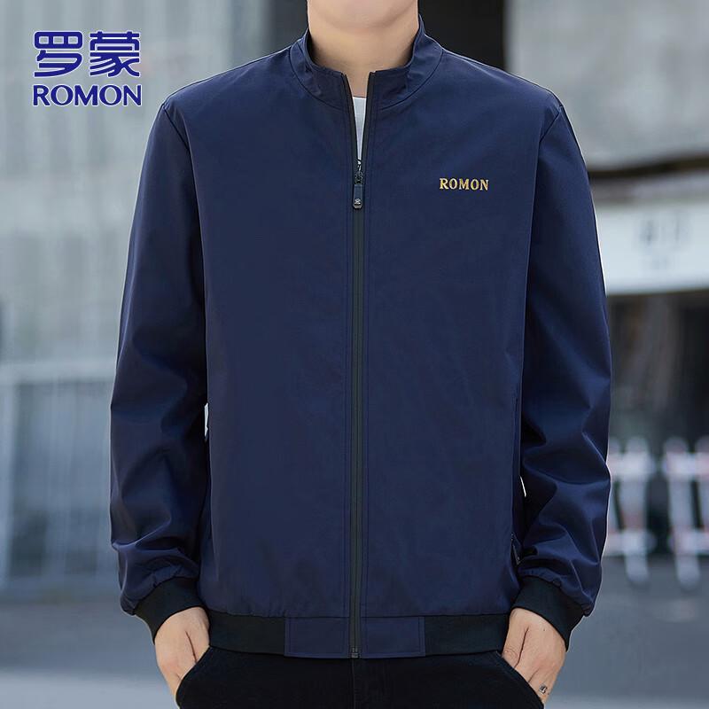 ROMON Men's Autumn Business Casual Stand-Collar Jacket