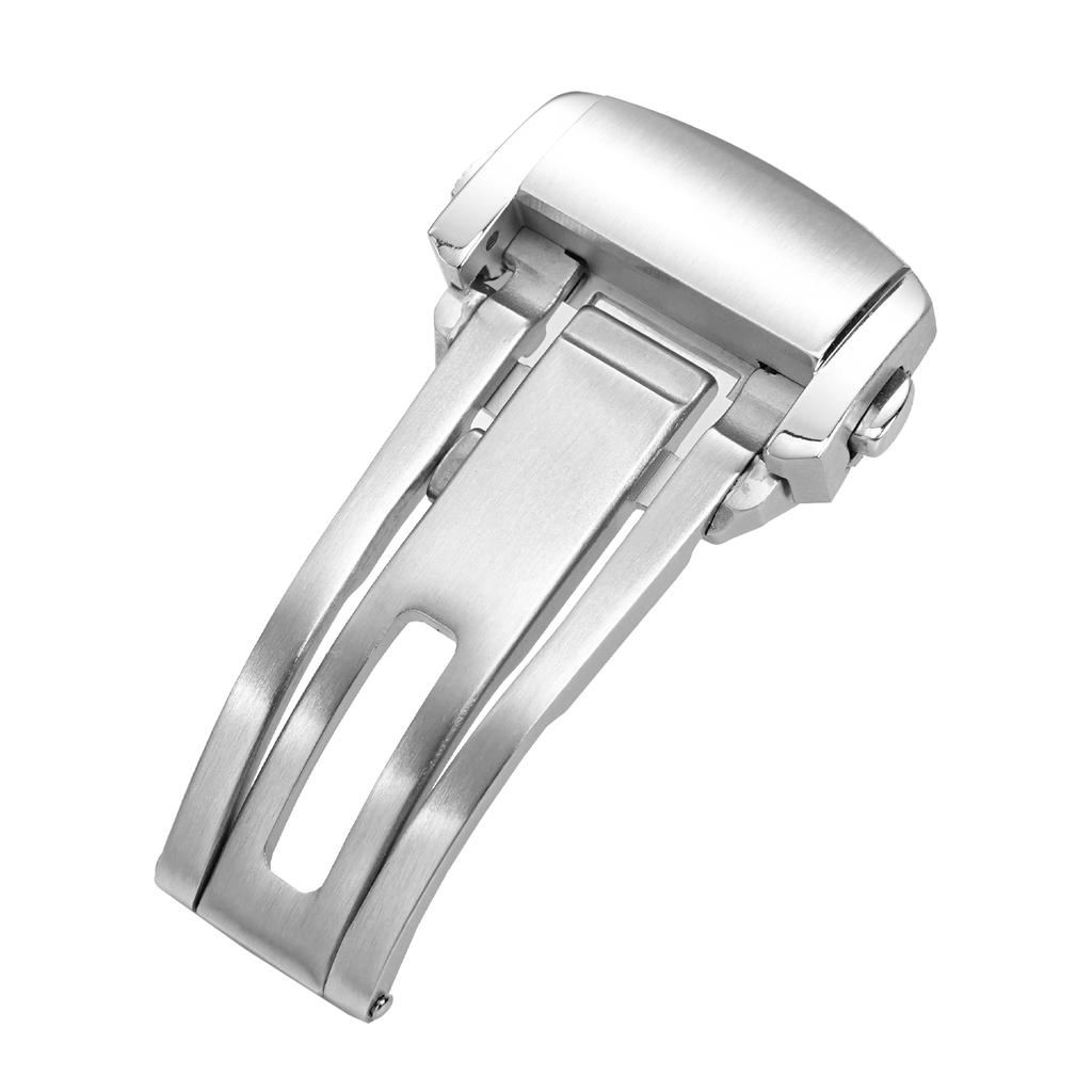 For Longines 18mm Adjustable Butterfly Watch Buckle For Silicone rubber strap Stainless Steel Metal Clasp Watch band Accessories