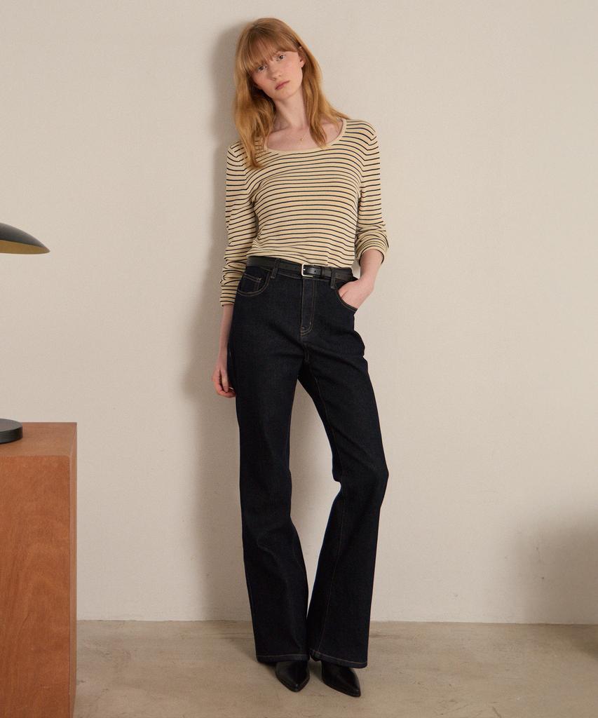 MIND BRIDGE WOMEN [W] Striped Slim Fit Knit